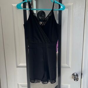 Black romper with cute lace design